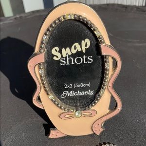 Ballet dance slipper picture frame 2” x 3” recital wallet size photo memory